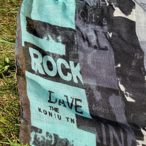 Olsenboye Infinity Scarf ~ Punk & NYC Vibe ~ Graffiti-Like ~ Big! ~ FINAL PRICE - Picture 3 of 8